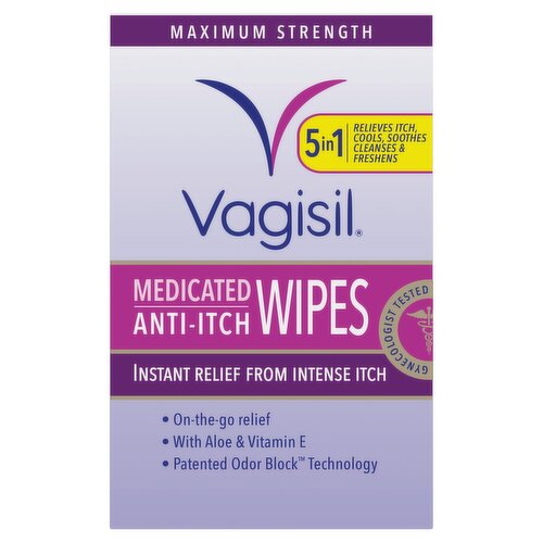 Vagisil Maximum Strength Medicated Anti-Itch Wipes