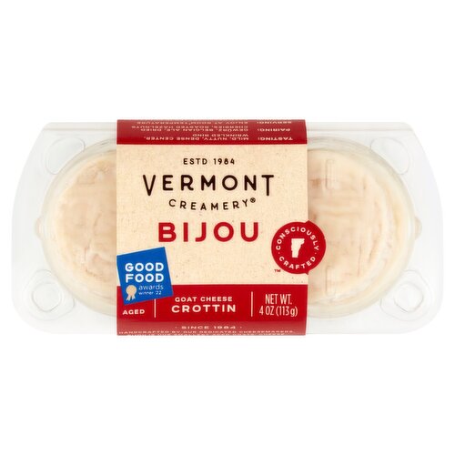 Vermont Creamery Bijou Aged Crottin Goat Cheese, 4 oz