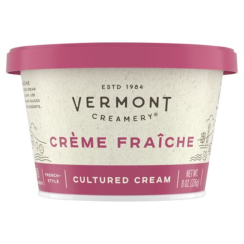 Vermont Creamery Crème Fraîche French-Style Cultured Cream, 8 oz
