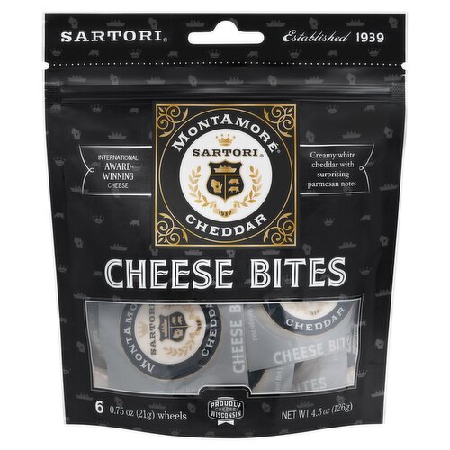Sartori MontAmoré Cheddar Cheese Bites, 0.75 oz, 6 count