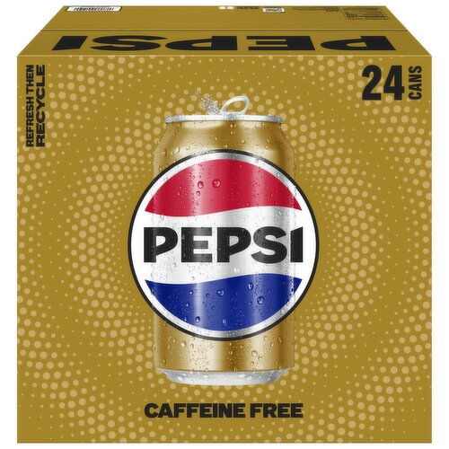 Pepsi Caffeine Free Soda Cola 12 Fl Oz, 24 Count
