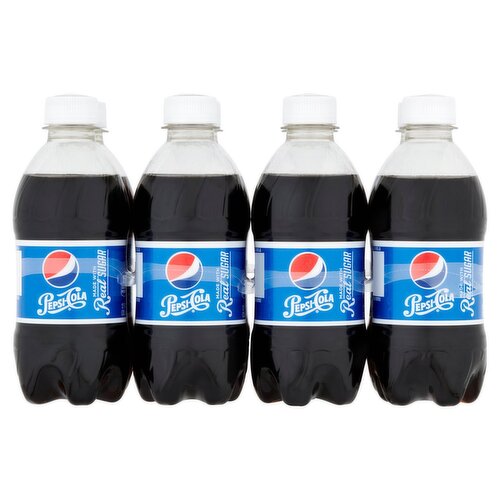 Pepsi-Cola Made with Real Sugar Soda, 12 fl oz, 8 count