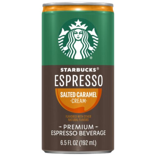 Starbucks Espresso Premium Espresso Beverage Espresso & Salted Caramel Cream 6.5 Fl Oz
