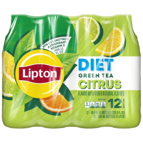 Lipton Diet Green Tea Citrus 16.9 Fl Oz, 12 Count