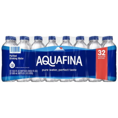 Aquafina Purified Drinking Water 16.9 Fl Oz, 32 Count
