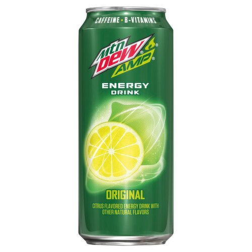 Mtn Dew Amp Original Citrus Flavored Energy Drink, 16 fl oz