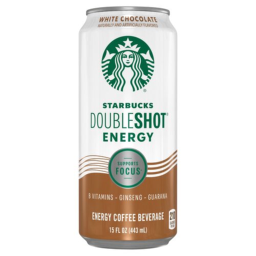 Starbucks Doubleshot White Chocolate Energy Coffee Beverage, 15 fl oz