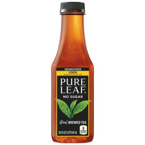 Pure Leaf Real Brewed Tea Unsweetened Black Tea With Lemon 18.5 Fl Oz