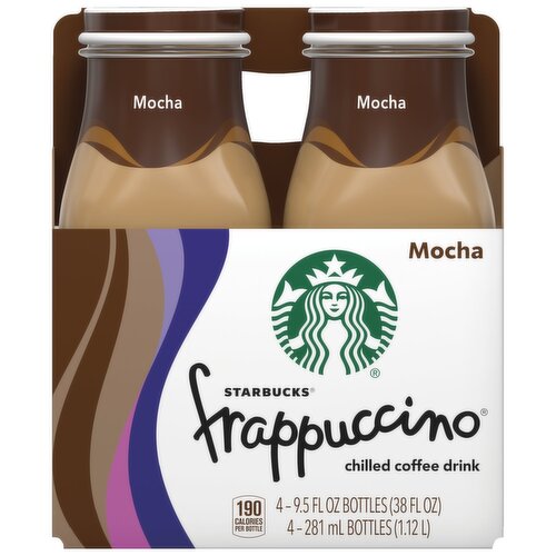 Starbucks Frappuccino Chilled Coffee Drink Mocha 9.5 Fl Oz, 4 Count
