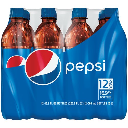 Pepsi Soda, 12 count, 16.9 fl oz