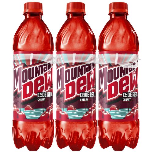 Mountain Dew Code Red Soda Cherry 16.9 Fl Oz, 6 Count