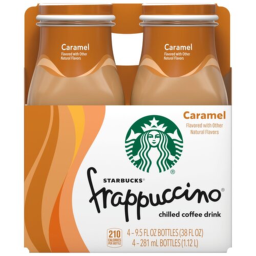 Starbucks Frappuccino Chilled Coffee Drink Caramel Flavored 9.5 Fl Oz 4 Count Bottle