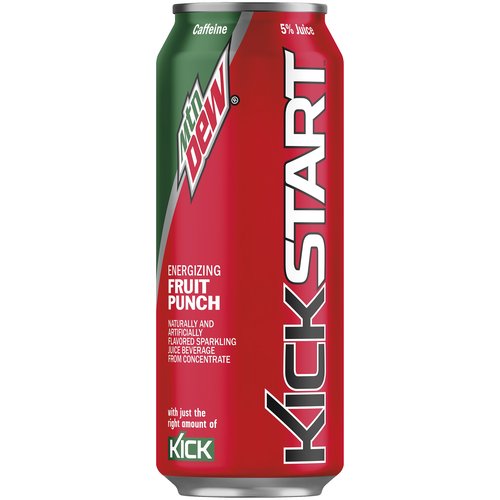 Mtn Dew Kickstart Energizing Fruit Punch Energy Drink, 16 fl oz