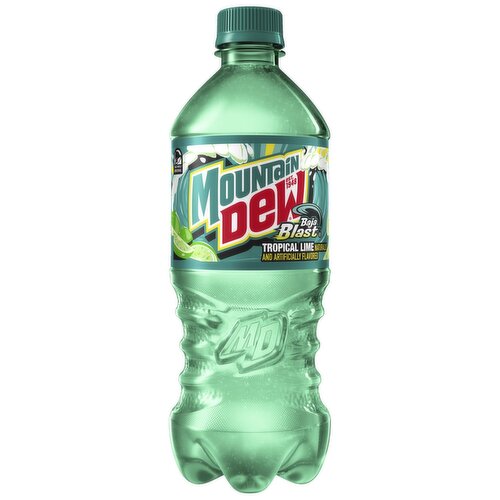 Mountain Dew Baja Blast Soda Tropical Lime 20 Fl Oz