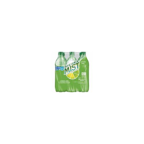 Sierra Mist Lemon Lime Flavored Soda, 500 ml, 6 count