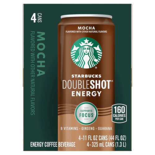 Starbucks DoubleShot Mocha Energy Coffee Beverage, 11 oz