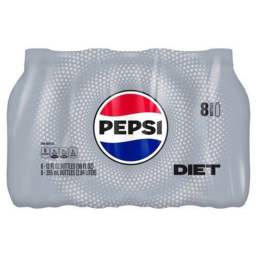 Diet Pepsi Soda Cola 12 Fl Oz 8 Count