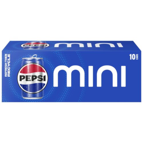 Pepsi Soda Cola 7.5 Fl Oz, 10 Count