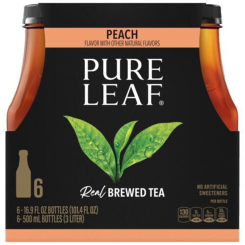 Pure Leaf Real Brewed Tea Peach 16.9 Fl Oz, 6 Count