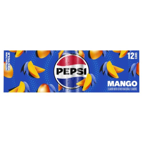 Pepsi Mango Soda, 12 fl oz, 12 count