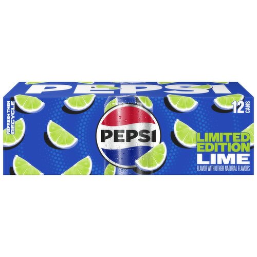 Pepsi Soda Lime 12 Fl Oz, 12 Count