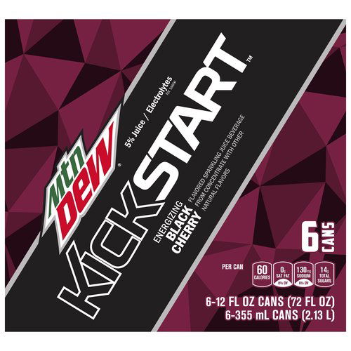 Mtn Dew Black Cherry Energy Drink, 72 fl oz