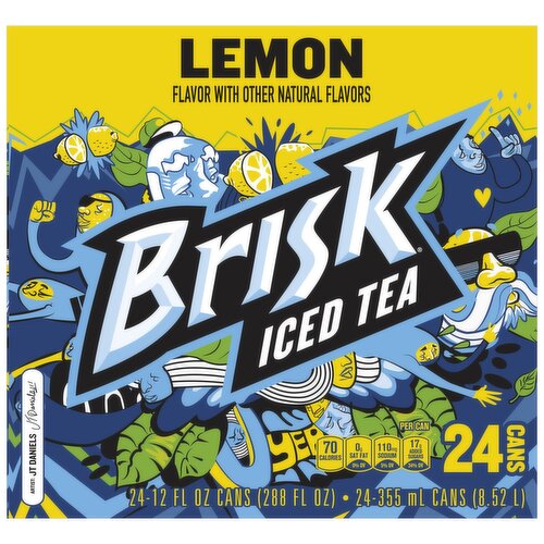 Brisk Iced Tea Lemon 12 Fl Oz, 24 Count