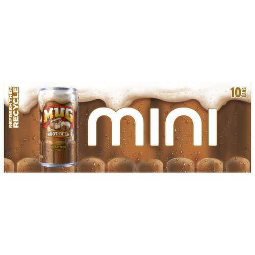 Mug Soda Root Beer 7.5 Fl Oz, 10 Count