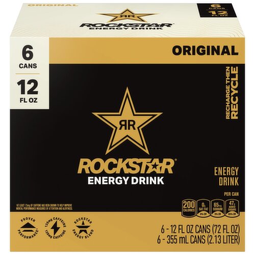 Rockstar Energy Drink Original 12 Fl Oz, 6 Count