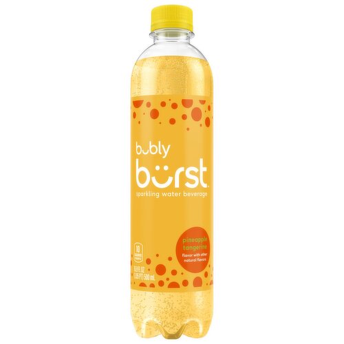 Bubly Burst Sparkling Water Beverage Pineapple Tangerine 16.9 Fl Oz