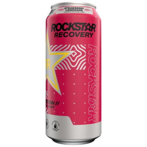 Rockstar Recovery Energy Drink Strawberry Lemonade 16 Fl Oz