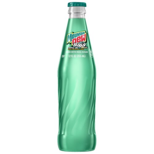 Mountain Dew Baja Blast Soda Tropical Lime 12 Fl Oz