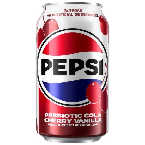 Pepsi Prebiotic Cola Cherry Vanilla 12 Fl Oz