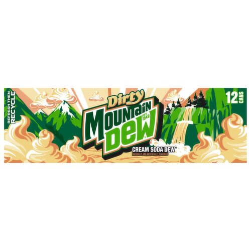 Mountain Dew Dirty Dew Cream Soda 12 Fl Oz X 12