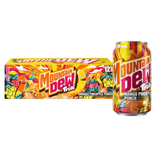 Mountain Dew Trolli Soda Mango Pineapple Punch, 12 Fl Oz X 12