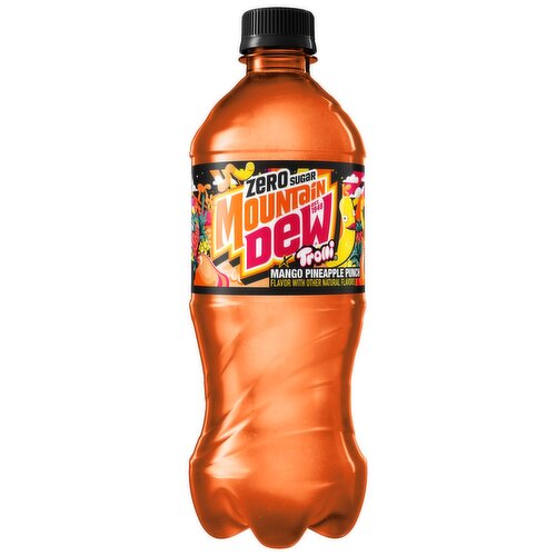 Mountain Dew Trolli Zero Sugar Soda Mango Pineapple Punch, 20 Fl Oz