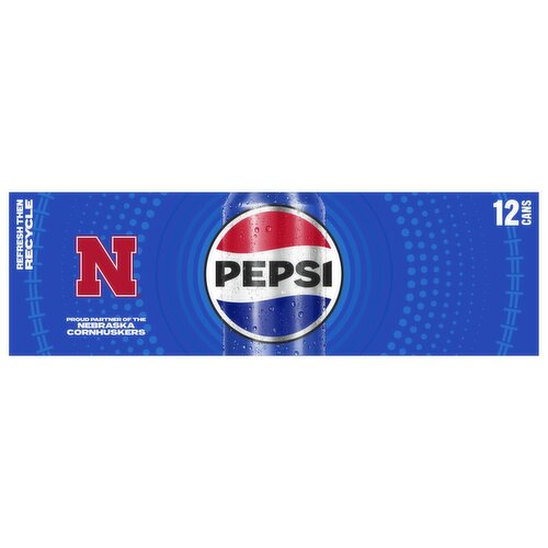 Pepsi Soda Cola 12 Fl Oz, 12 Count