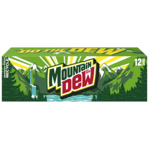 Mountain Dew Soda Citrus 12 Fl Oz, 12 Count