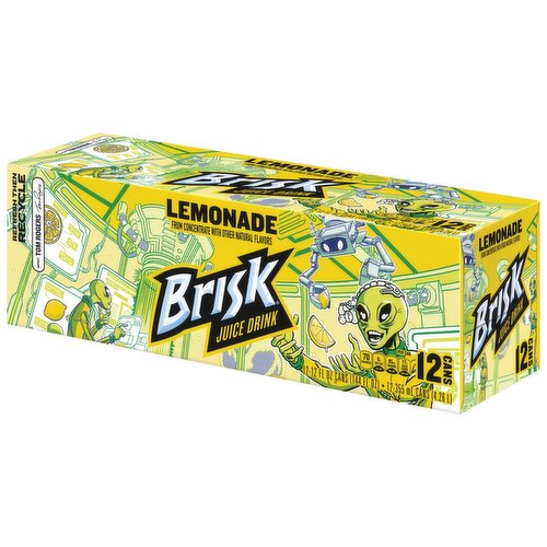 Brisk Juice Drink Lemonade 12 Fl Oz 12 Count