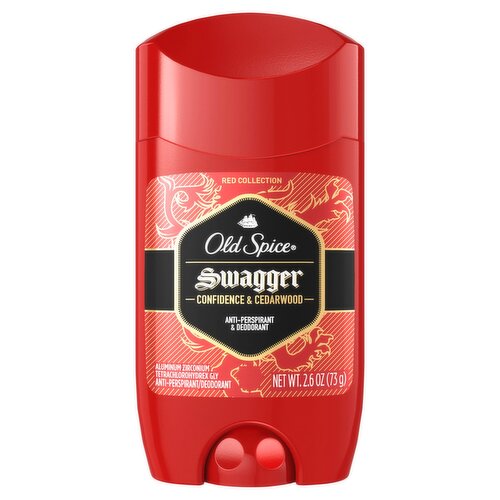 Old Spice Red Collection Swagger Confidence & Cedarwood Antiperspirant and Deodorant, 2.6 oz