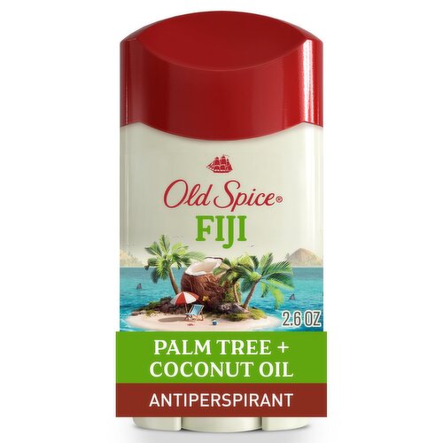Old Spice Men's Antiperspirant & Deodorant Fiji with Palm Tree, 24/7 Sweat Protection, 2.6oz