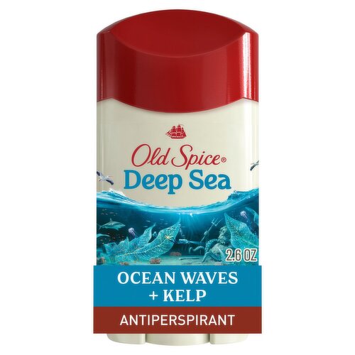 Old Spice Deep Sea Scent of Ocean Waves + Kelp Antiperspirant / Deodorant, 2.6 oz