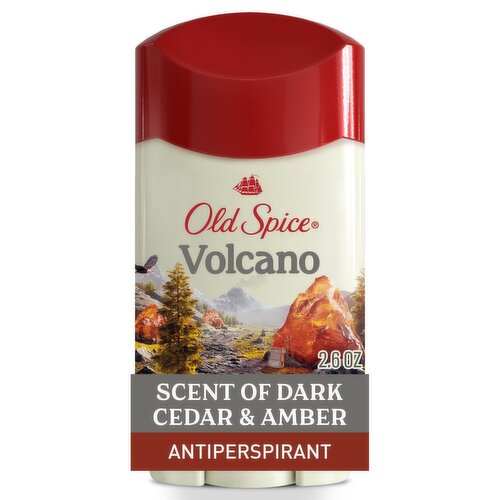 Old Spice Men's Antiperspirant and Deodorant, Volcano Scent, 24/7 Sweat and Odor Protection, 2.6oz