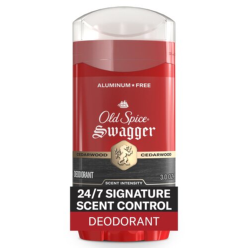Old Spice Red Collection Deodorant for Men Swagger Scent Aluminum Free Long-Lasting Fragrance, 3.0oz