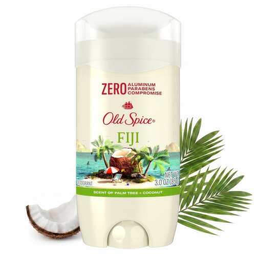 Old Spice Men's Deodorant Aluminum-Free Fiji with Palm Tree, 24/7 Lasting Freshness, 3oz