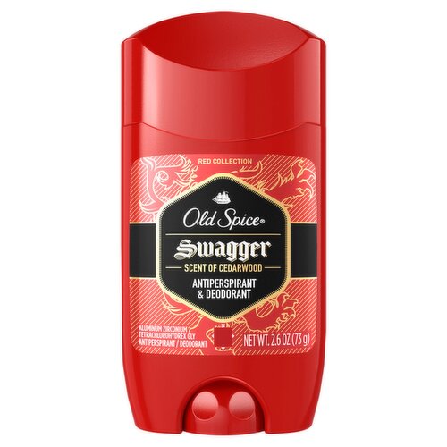 Old Spice Red Collection Swagger Antiperspirant and Deodorant for Men, 2.6 oz, Pack of 2