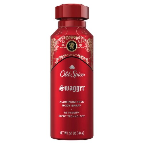 Old Spice Aluminum Free Body Spray for Men, Swagger, 5.1 Oz