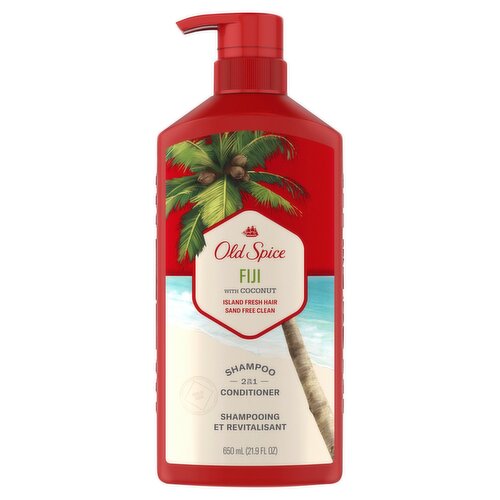 Old Spice Fiji with Coconut 2 in 1 Shampoo and Conditioner, 21.9 fl oz