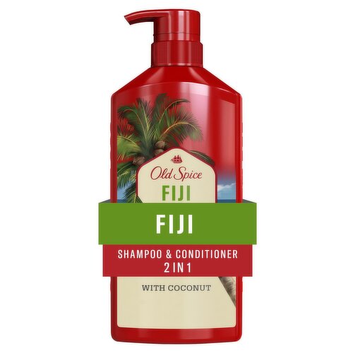 Old Spice Fiji 2in1 Shampoo & Conditioner for Men, Healthier, Fuller, More Moisturized Looking Hair