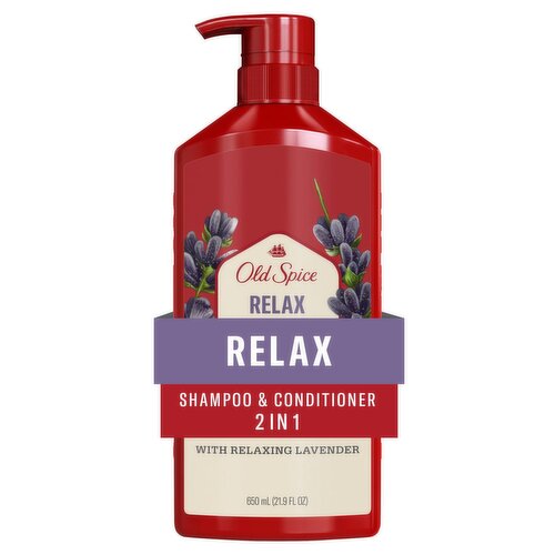 Old Spice Relax 2in1 Shampoo and Conditioner for Men, Healthier, Fuller, More Moisturized Looking H